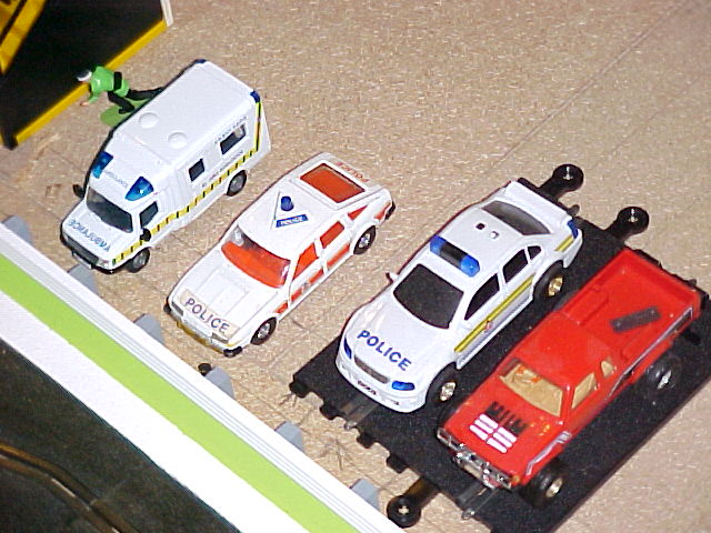 Row of vehicles